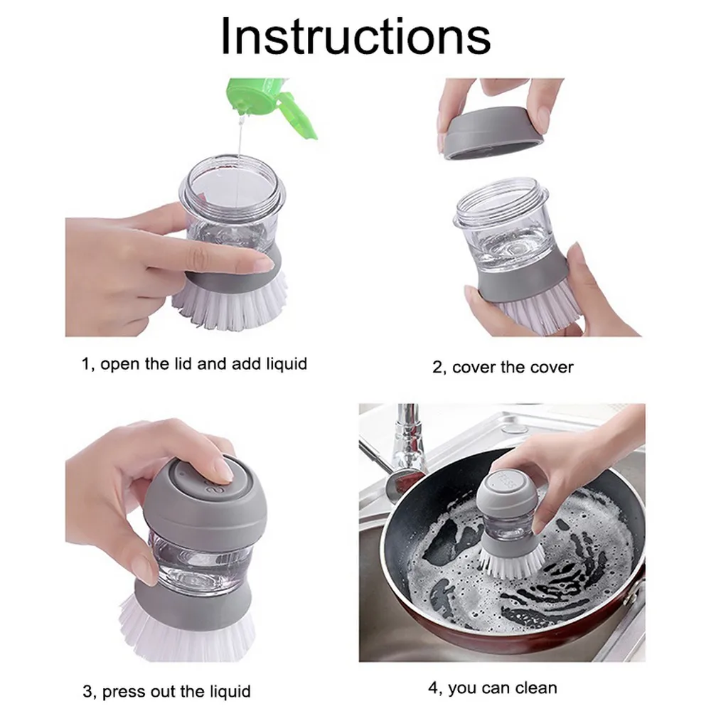Щетка для посуды с жидким мылом раздаточная емкость щетка для мытья посуды бытовые кухонные стиральные столовые устройства