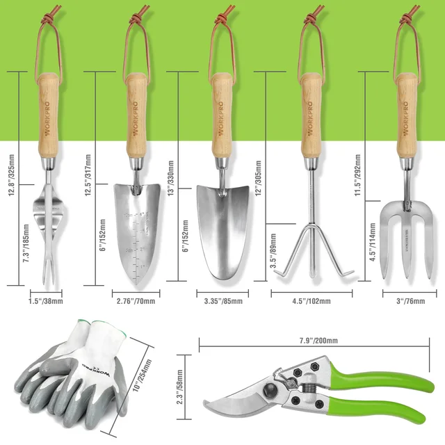 8PC Heavy Duty Garden Stainless Steel Tools Set Lawn & Garden