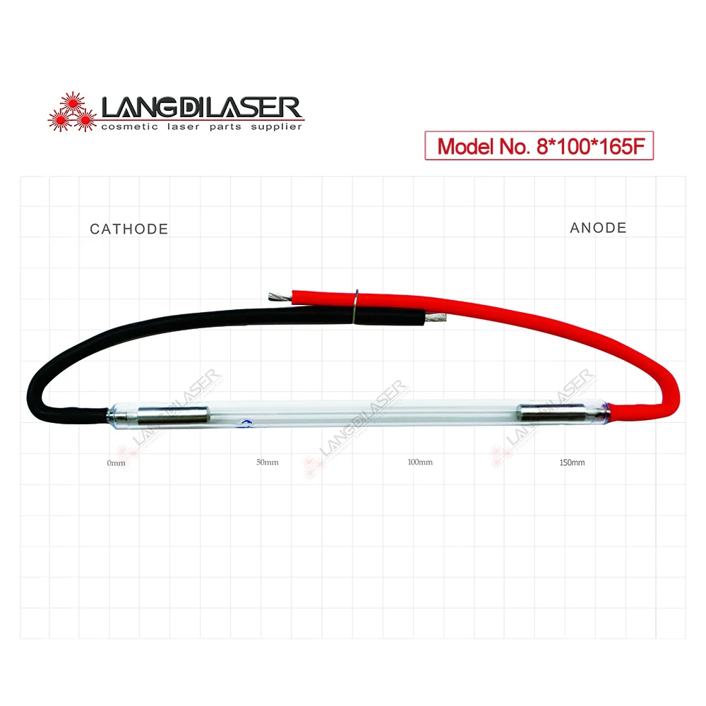 

yag laser pump lamp , size : 8*100*165F - wire , YAG laser xenon flash lamp , xenon arc lamp for ND:YAG laser machine