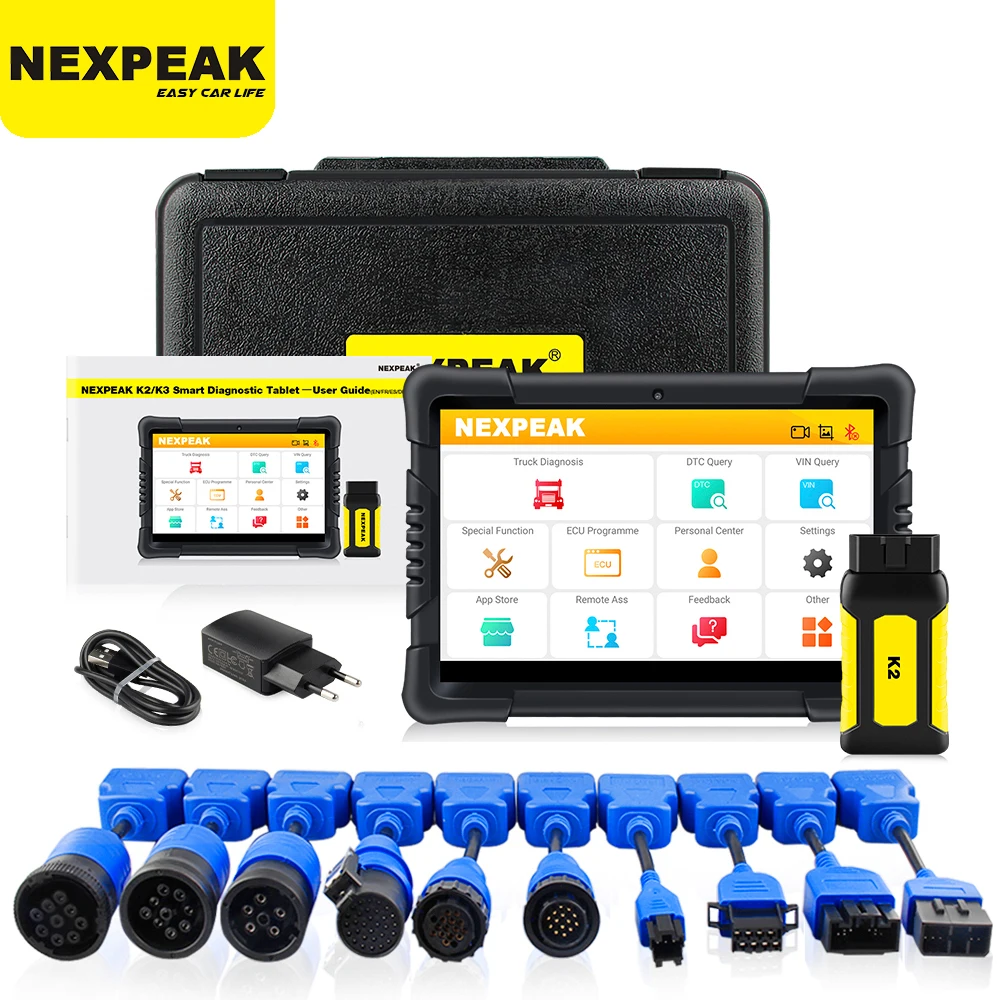 Nexpeak k2 24v heavy truck diagnostic tool bluetooth all system obd2