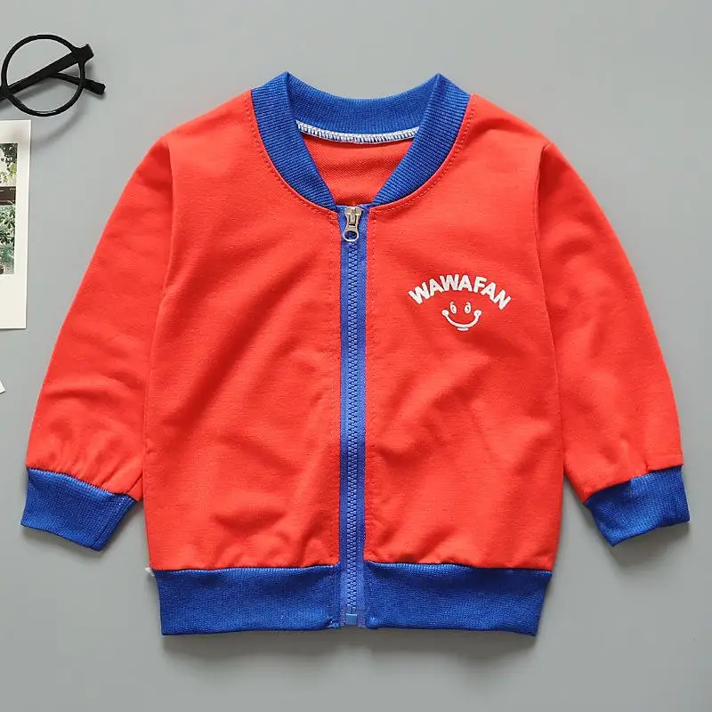 Весенне-осенняя куртка для маленьких мальчиков и девочек новое модное Детское пальто с круглым воротником куртка с длинными рукавами для малышей - Цвет: P3