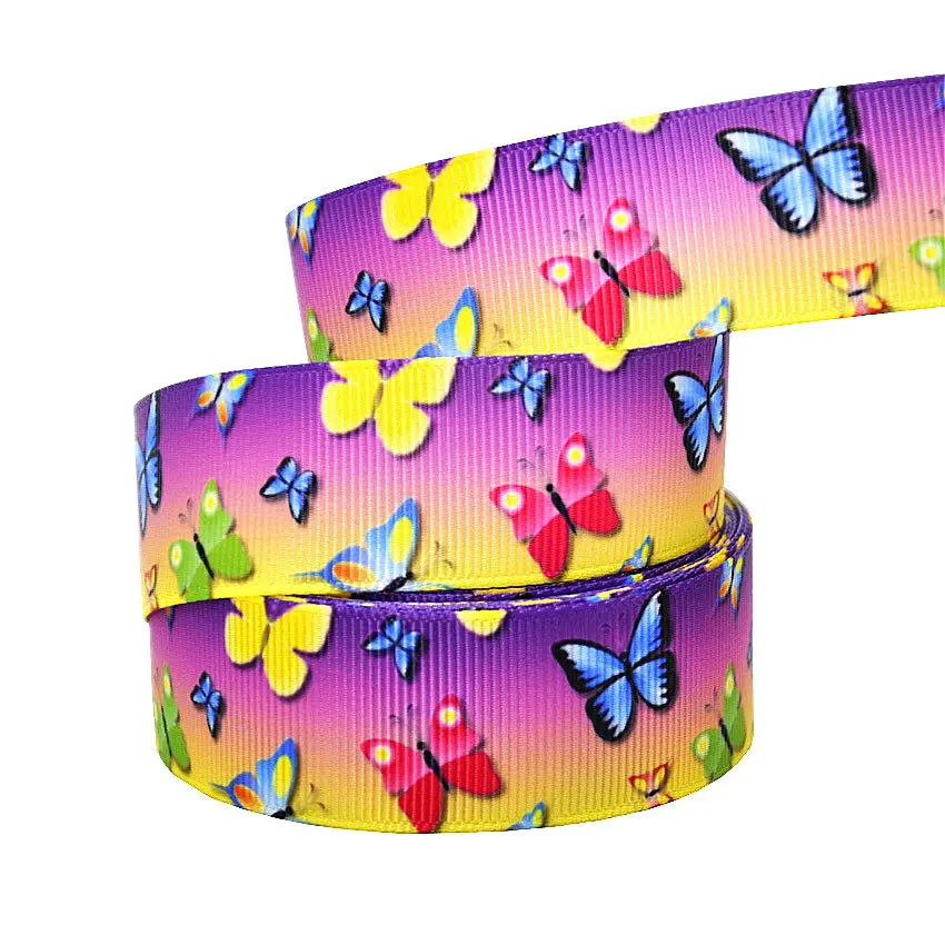 1" 25MM 5Yard Dog Owl Bear Printed Animal Grosgrain Ribbon Wedding Party Decorative Tapes DIY Hair Bows Handmade Accessories