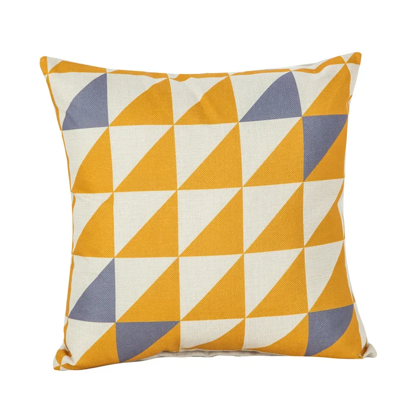 Geometric Cushion Covers Yellow White Gray Wave Pillow Case For Home Chair Sofa Decor Kussenhoes Housse de Coussin Pillowcases
