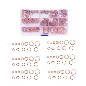

Round Washer Hydraulic fittings Oil Plug Gasket Seal Ring With Box 280pcs Car