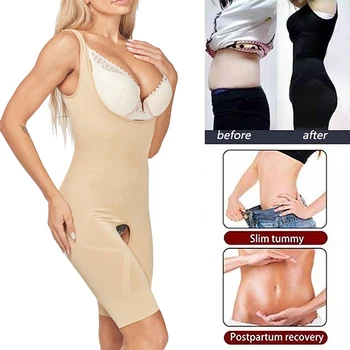 

Women Full Body Shaper Seamless Firm Control Faja Waist Cincher Underbust Waist Trainer Corset Girdle Bodysuit Shapewear