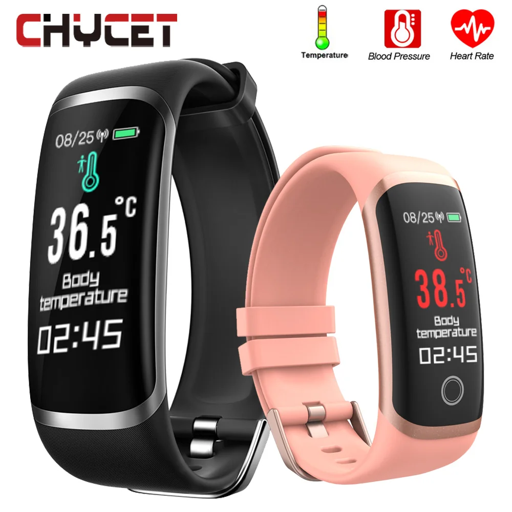 Watches Bracelet Fitness-Tracker Smart-Band Body-Temperature Blood-Pressure for Android