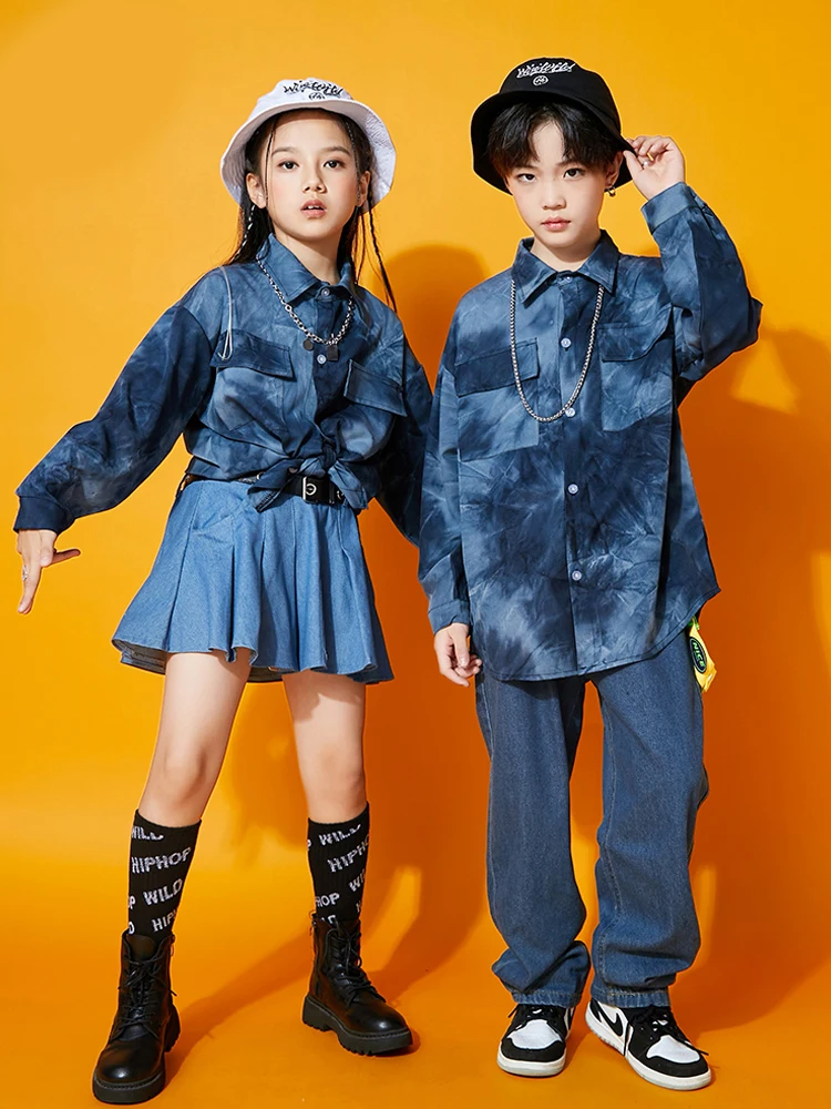 

Детский костюм для уличного танца, джаз, танцевальная одежда, набор для выступлений, сценический костюм из 3 предметов, Одежда для танцев в стиле хип-хоп YS2690