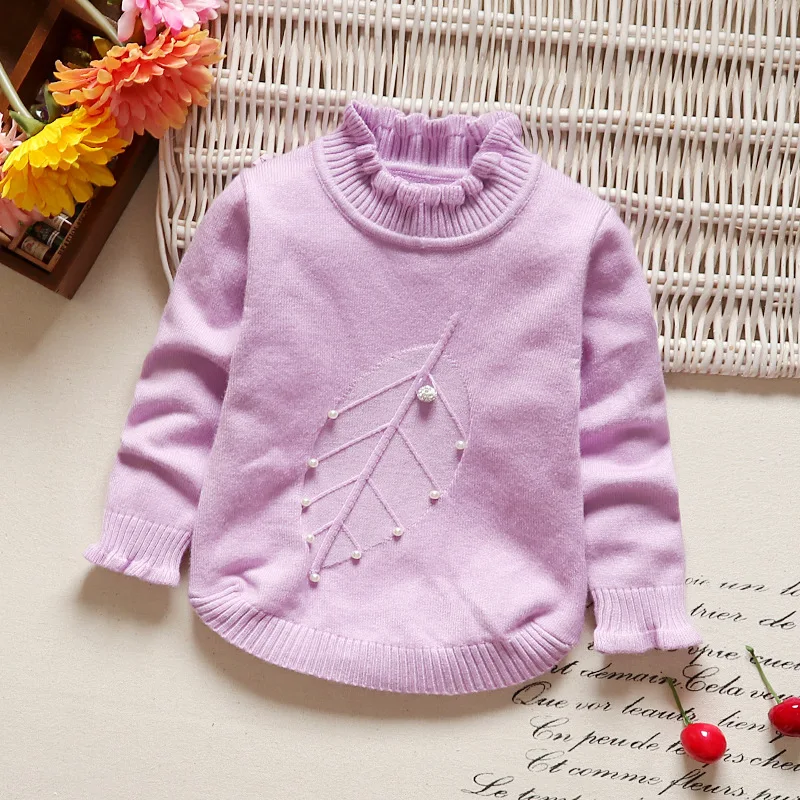 

Kare le yuan GIRL'S Sweater Autumn & Winter KID'S Jacket Base Sweater Little Girl Childrenswear Pullover Cotton Knitwear Fashion