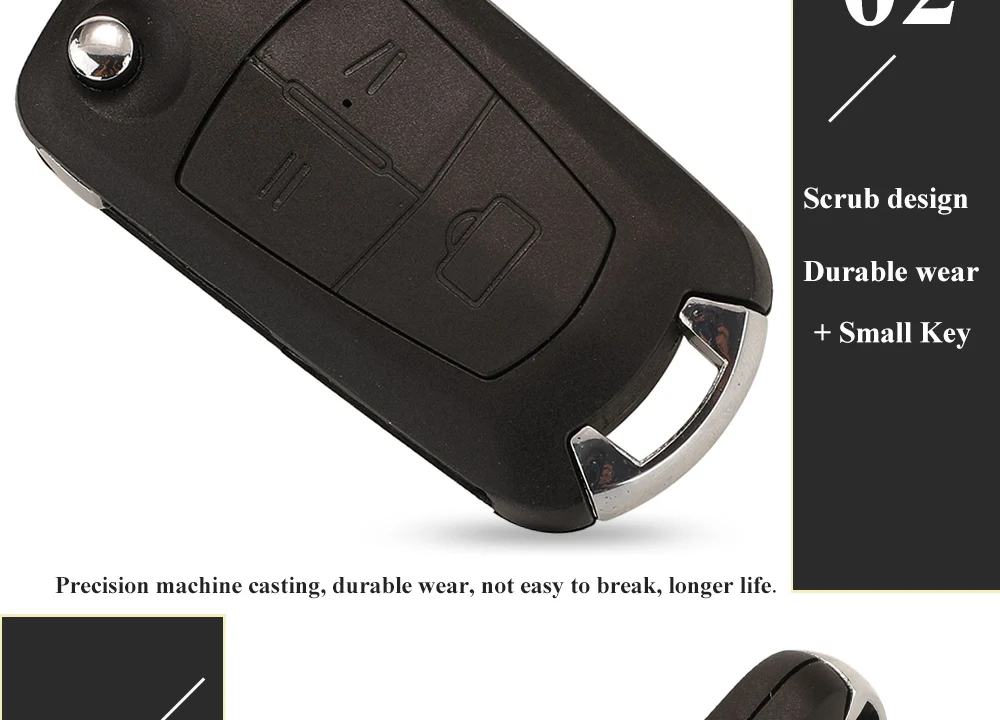 Keyforkess 10 pezzi 3 pulsanti telecomando modificato Flip Car Key Shell per Opel VAUXHALL Vectra Astra Zafira HU100/HU43/Hu46/YM28 Fob Case - H9877531d9c10487792309898b00ca1d46