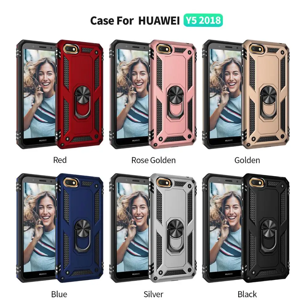 Huawei Y5 чехол перстень в деловом стиле кронштейн держатель Броня бампер чехол для huawei Y5 Lite чехол для Y5 Prime Honor 7S Capa