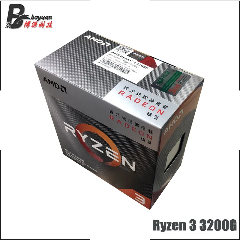 AMD Ryzen 3 3200G R3 6 ГГц четырехъядерный четырехпоточный процессор 65 Вт L3 = 4M YD3200C5M4MFH
