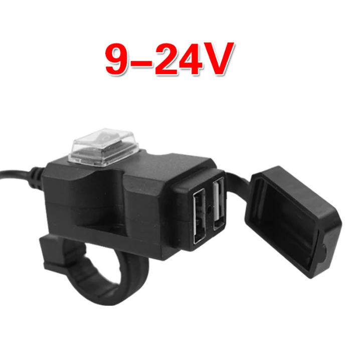 Мотоцикл телефон Duals-USB зарядное устройство водонепроницаемый адаптер питания розетка TD326
