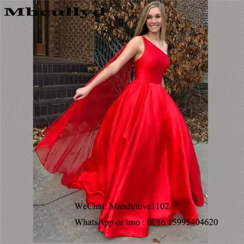

Mbcullyd Red Ball Gown Prom Dresses Long 2020 Sexy One Shoulder Imported Evening Dress Formal vestidos de fiesta de noche