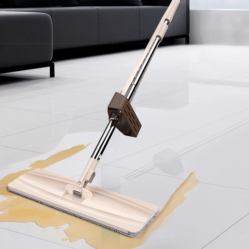 

Free Hand Wash Microfiber Mop Refill Reusable Flat Mops Rotatable Aluminum Handle Floor Cleaning Household Tiles Broom Cleaner