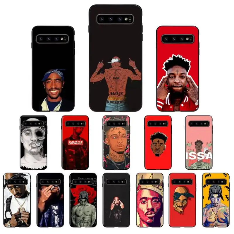 

NBDRUICAI Tupac Amaru Shakur 2Pac RAP 21 Savage Phone Case for Samsung S9 plus S5 S6 edge plus S7 edge S8 plus S10 E S10 plus