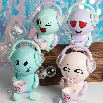 

Kids Electric Soap Bubble Blower Machine Toy Cartoon Hand - Held Automatic Bubble Blowing Machine with Light Music Children Gift