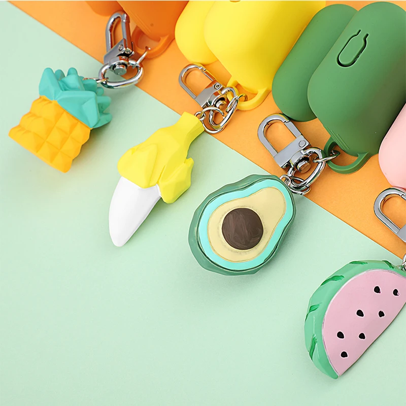 

Cute Avocado Banana Fruit Decoration Case for Apple Airpods 1 2 Case Accessories Bluetooth Earphones Wireless Headset Box Cover