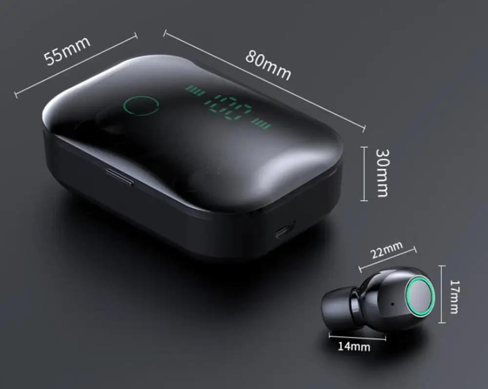 M7 TWS, беспроводные Bluetooth наушники 5,0, цифровой дисплей, спортивные стерео наушники-вкладыши, гарнитура с микрофоном, зарядная коробка для Redmi IPHONE