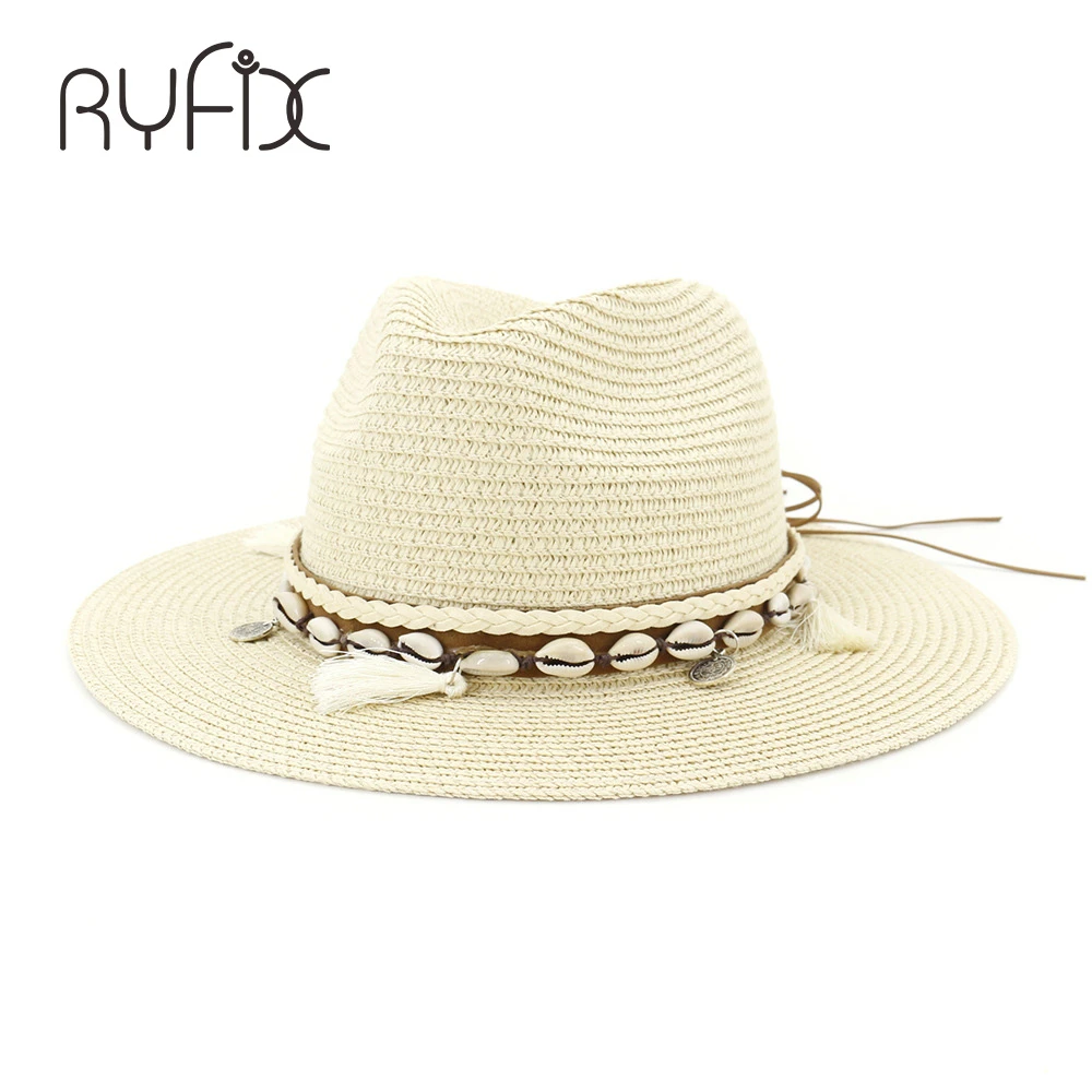 Wide-brimmed straw sun/beach hat plaited edge