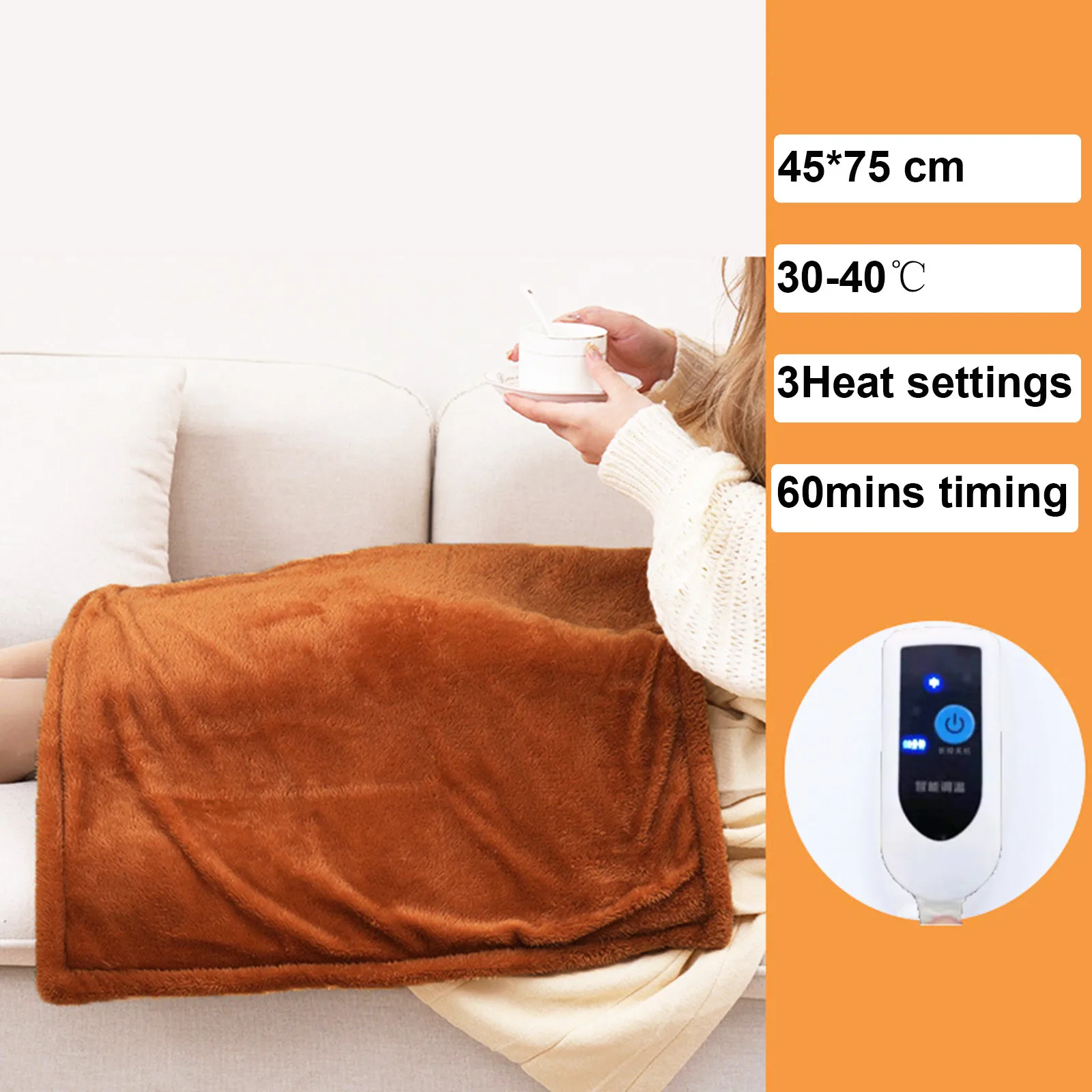 45x75cm Heated Warm Blanket For Offices Camping Multi Function Heated Throw  Over Blanket Fast Heat Electric Blanket Heating Shaw - AliExpress