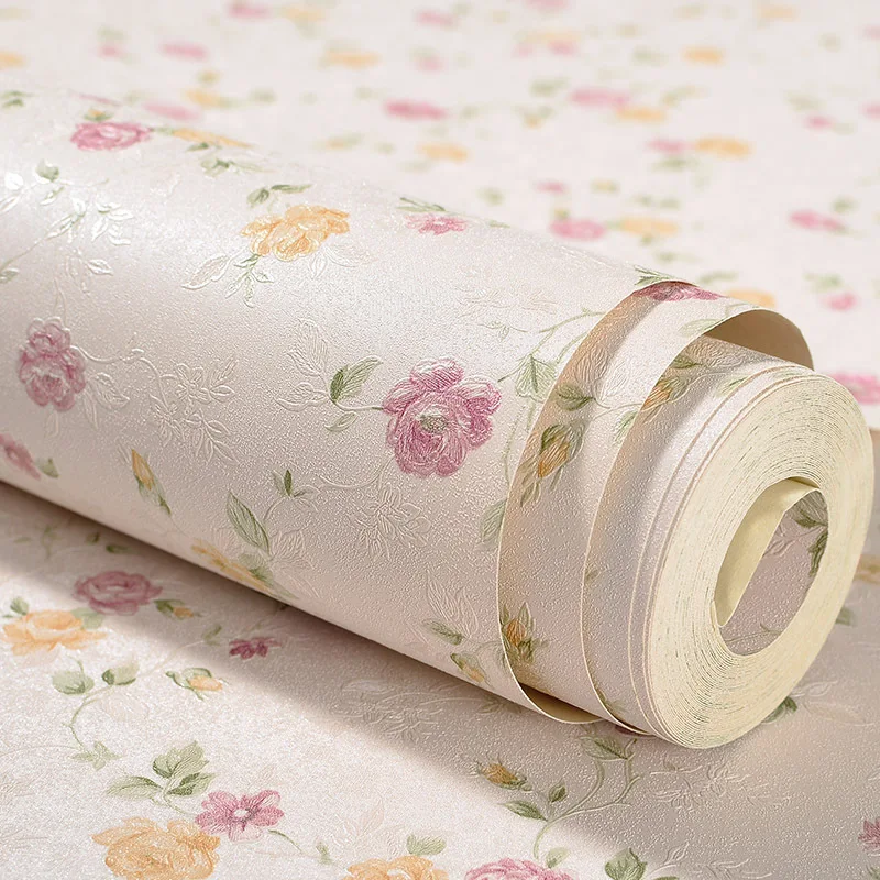 

Warm Pastoral Style Small Flower Bedroom Wallpaper Korean Style Small Floral Clothing Store Wedding Dress Photography Shop Wall