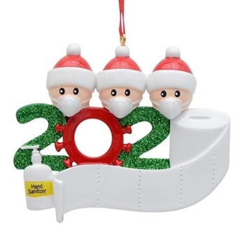 

3 DIY Name Blessings PVC Mask Snowman Christmas Tree Hanging Pendant 3