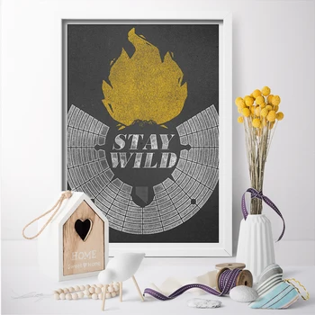 

Burning Man Posters Canvas Prints Picture Stay Wild Canvas Painting Wall Art Home Decor Sticker For Living Room