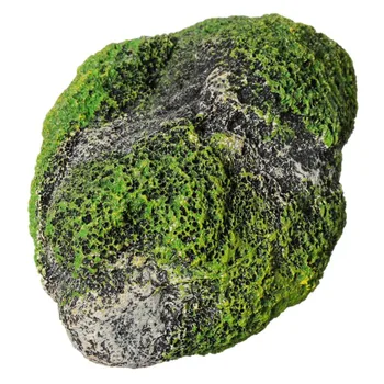 

Artificial Floating Stone Aquarium Ornament False Green Plant Covered Flying Rock Landscape Decoration Home Simulation Aquascape