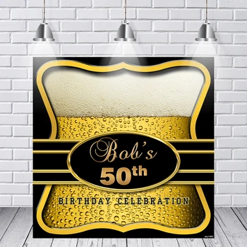 

Background Photography Photography Backdrop Beer Golden Birthday Party Bar Backdrop Photocall Photobooth Studio Shoot Fabric