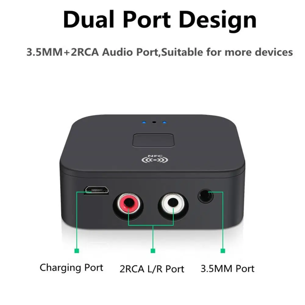 NFC Bluetooth 5,0 приемник 3,5 мм AUX RCA Jack Hifi беспроводной адаптер автоматическое включение/выключение Bluetooth 5,0 4,2 автомобильный аудиоприемник