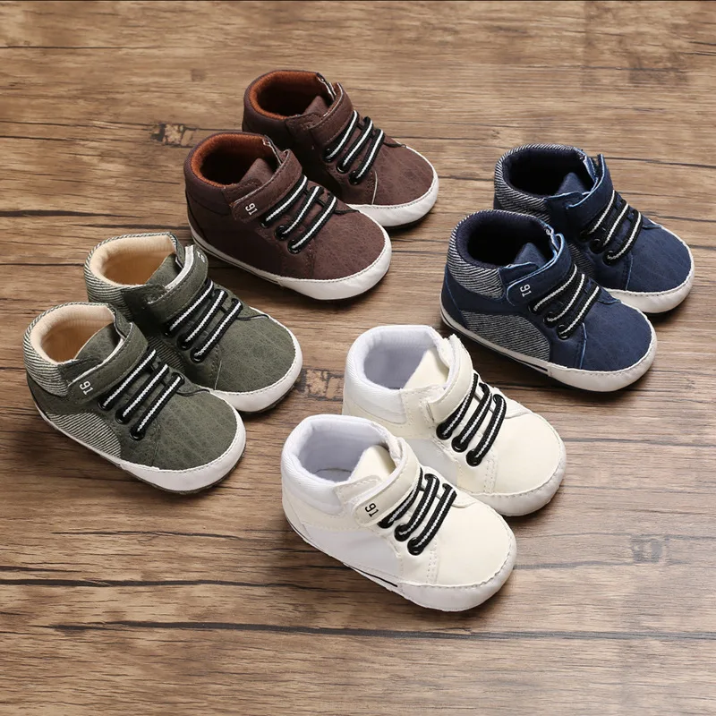 Baby Shoes Boy Newborn Infant Toddler Casual Comfor Cotton Sole Anti-slip PU Leather First Walkers Crawl Crib Moccasins Shoes