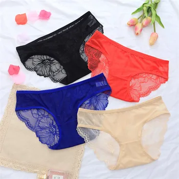 

3pcs/lot women Thong Panties lace Sexy Underwear Female Mesh G-string Panties Briefs For Ladies Low Waist Seamless underpant