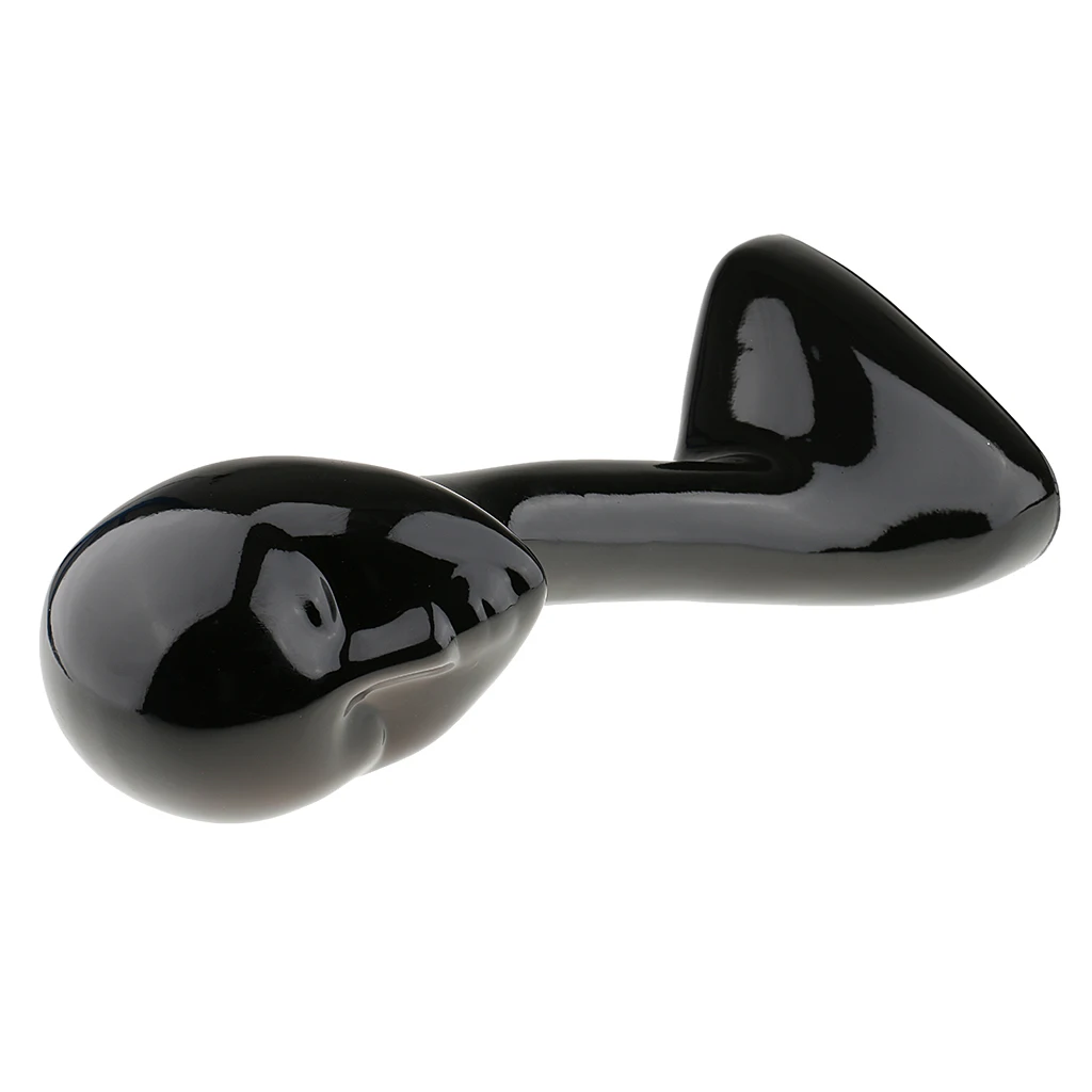 Mannequin Female ABS Plastic Long Neck Head Model Hair Hat Wig Glasses Necklace Display Showcase Stand Black