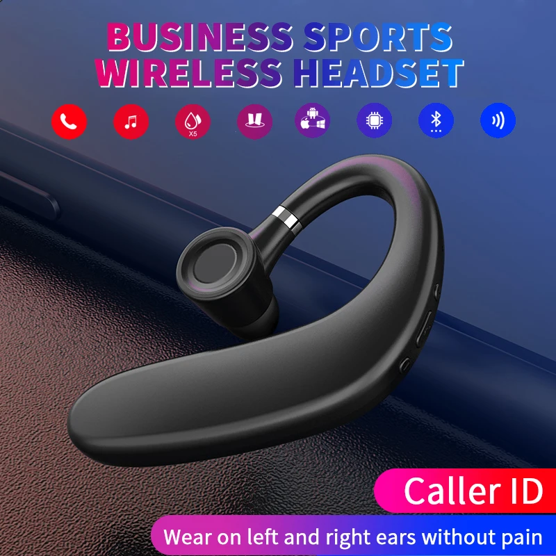 S109 Blue-tooth Headset High Power Long Standby In-ear Sports Cross-border Wireless Hanging Ear Business | Электроника