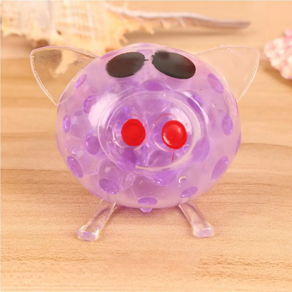 purple Детские забавные мягкие милые Мячи Свинья Мягкие забавные гаджеты антистресс Забавный шар Игрушка снятие стресса игрушки - Цвет: purple