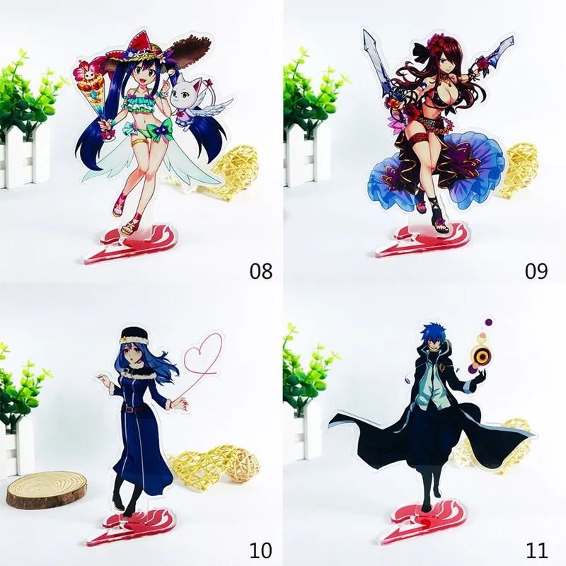

Anime Fairy Tail Acrylic Stand Model Toys two-sided Action Figure Pendant toy gift