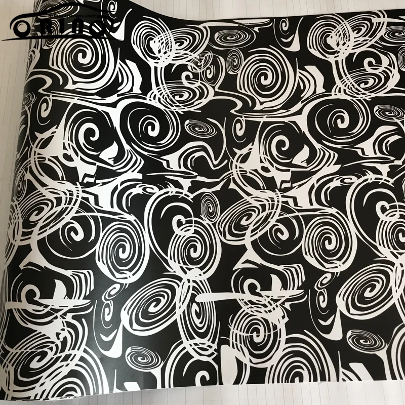 Black White Camo Vinyl Film Wrap-6