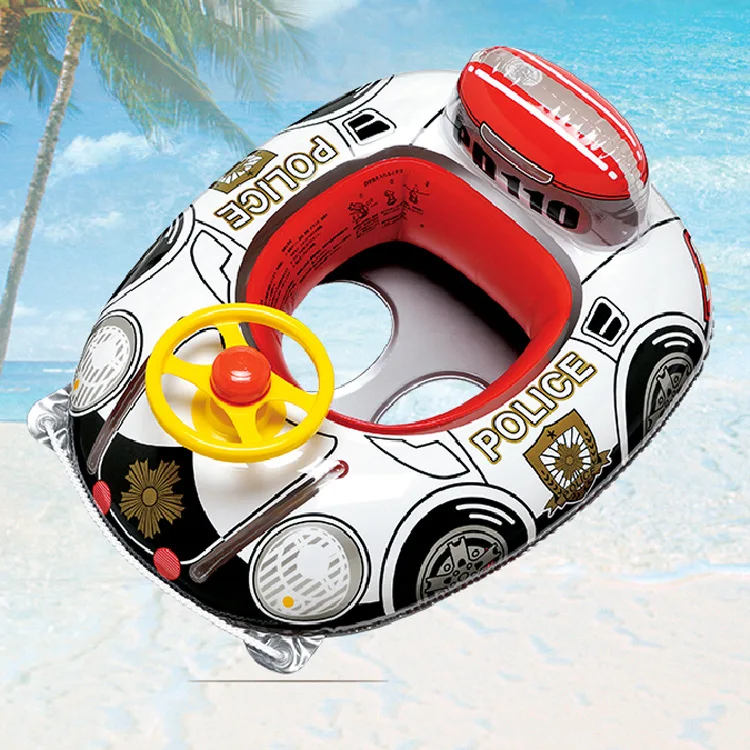 

Japan Igarashi Swim Ring Children Inflatable Police Car Steering Wheel PVC Inflatable Yacht CHILDREN'S Seat Ring Swimming Tube