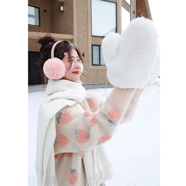 Pink Strawberry Mohair Jacquard Sweater Women 2020 Winter New Loose Sweet Lazy Wind Sweater Women Pink Strawberry Mohair Jacquard Sweater Women 2020 Winter New Loose Sweet Lazy Wind Sweater Women