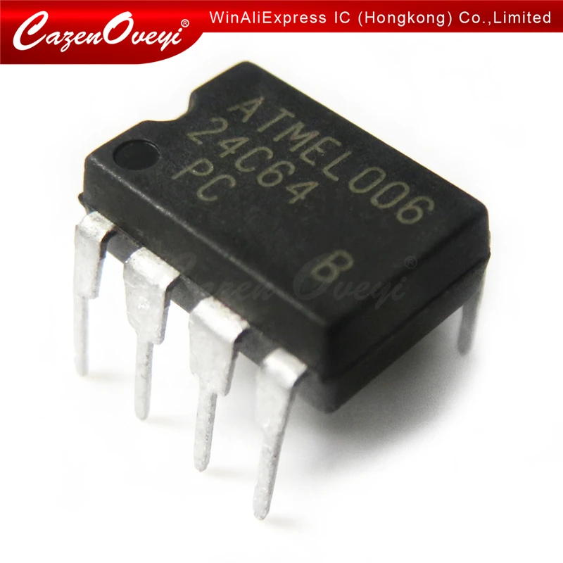 10 шт./лот Новинка AT24C64N AT24C64A 24C64 24C64AN AT24C64 DIP-8 EEPROM памяти IC в наличии | Электронные