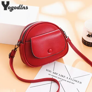 

Women Sling Shoulder Bag PU Leather Purse Crossbody Bags Lady Simple Designer Bolsa Feminina Messenger Bag Mini Tote Coins Bag
