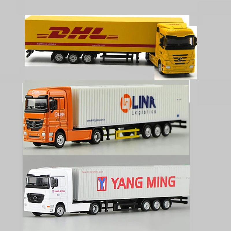 

1/87 Scale Container Diecast Alloy Truck Model MSC Mediterranean Sea Shipping Transport Vehicle Toys Gift Collection