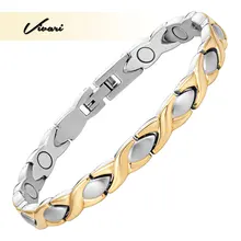 Vivari, классический крест, магнитный браслет для женщин, ювелирные изделия из нержавеющей стали, золото-золото, модный браслет с шармом