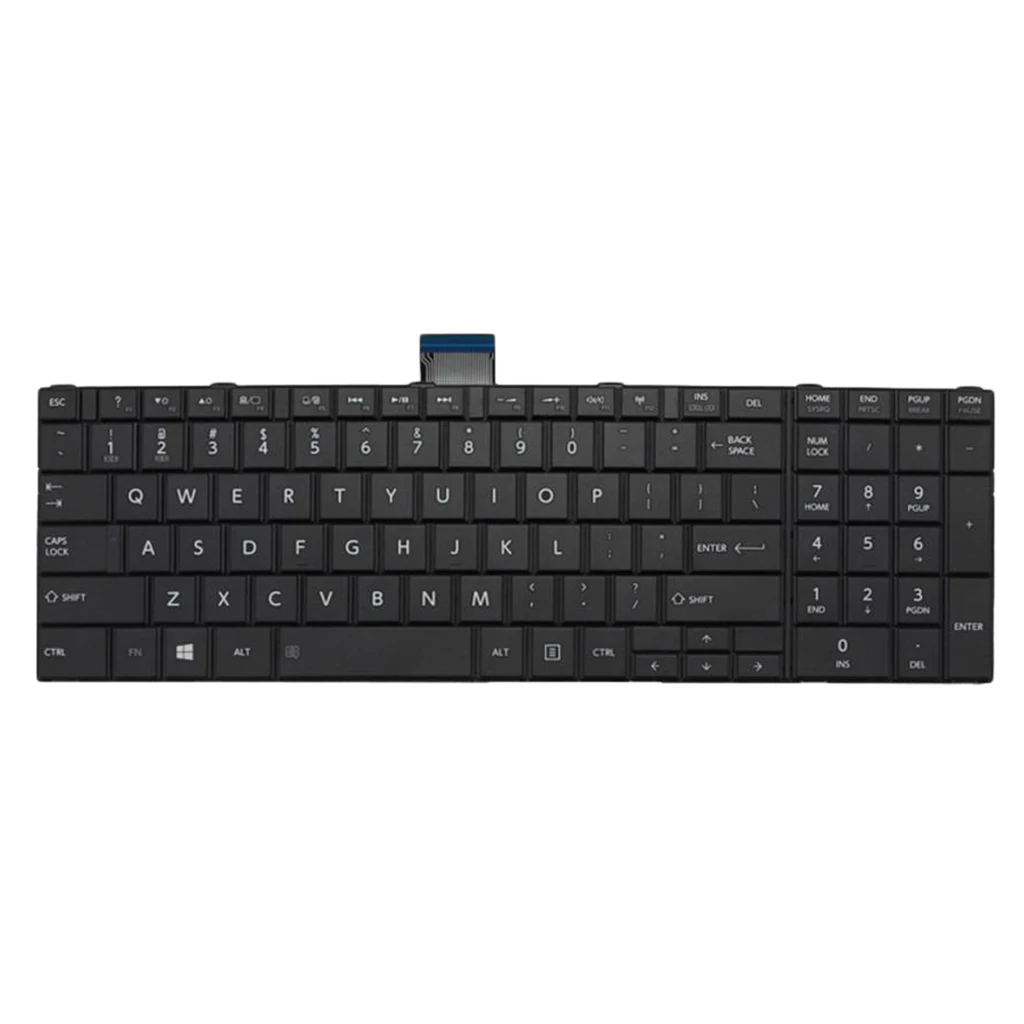 Replacement US English Layout Laptop PC Keyboard Glossy Black Frame for Toshiba Satellite C50-B C55-B C55-B5246 C55-B5200