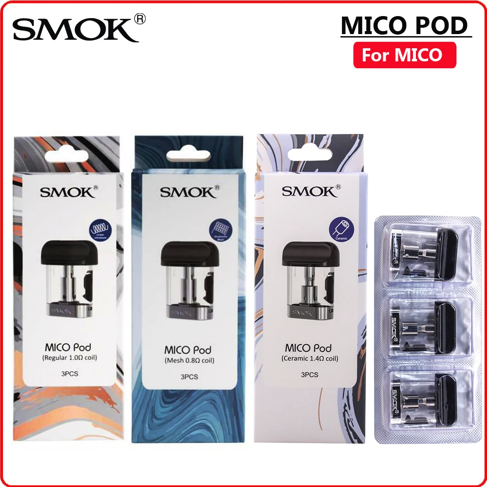 Original SMOK Mico Regular Mesh Ceramic Coil Head Resistance Core for MICO Ectronic E Cigarette Vape Pen Pod Vaporizer Atomizer |
