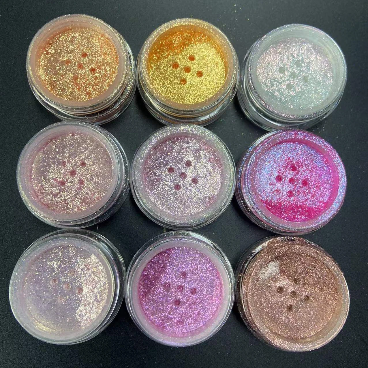 Cosmetic Grade High Gloss White Gold Shimmer Highlighter Loose Powder For Face Body Makeup Lipgloss Eyeshadow Nails Resin mica powder luminous pigment