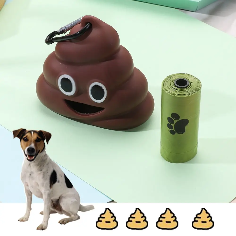 Pet Waste Bag Dispenser Poop Bag Dogs Cat Trash Carrier Pet Loader Cleaning Tool Products Fecal Shape Outdoor Portable