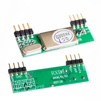 

RXB6 433Mhz Superheterodyne Wireless Receiver Module for ARM/AVR FKU66
