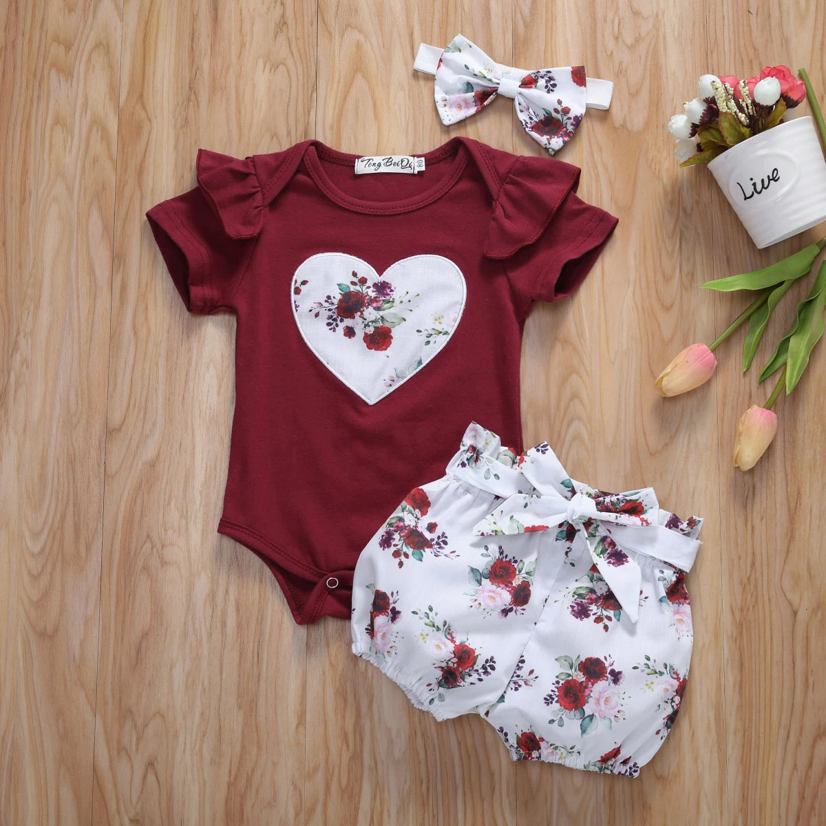 peach newborn outfit
