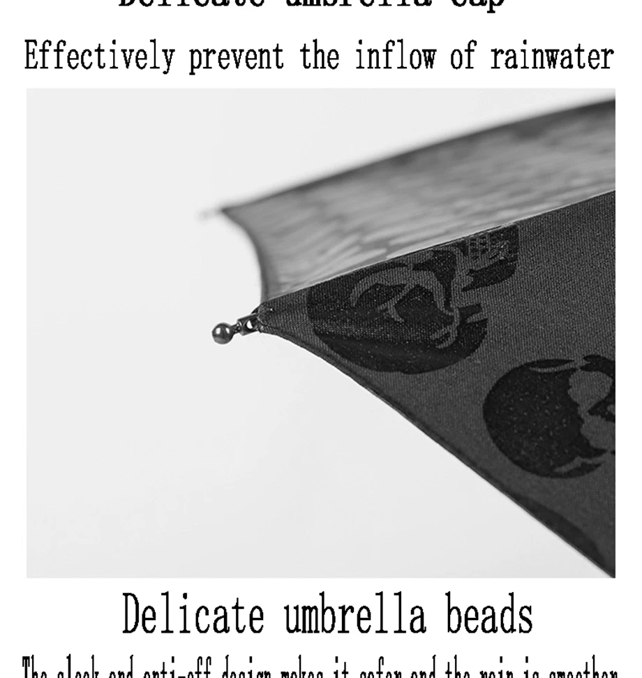 Модный креативный солнечный и дождливый Зонт с черепом, мужской деловой ветрозащитный зонт, Дамский автоматический солнцезащитный складной зонт